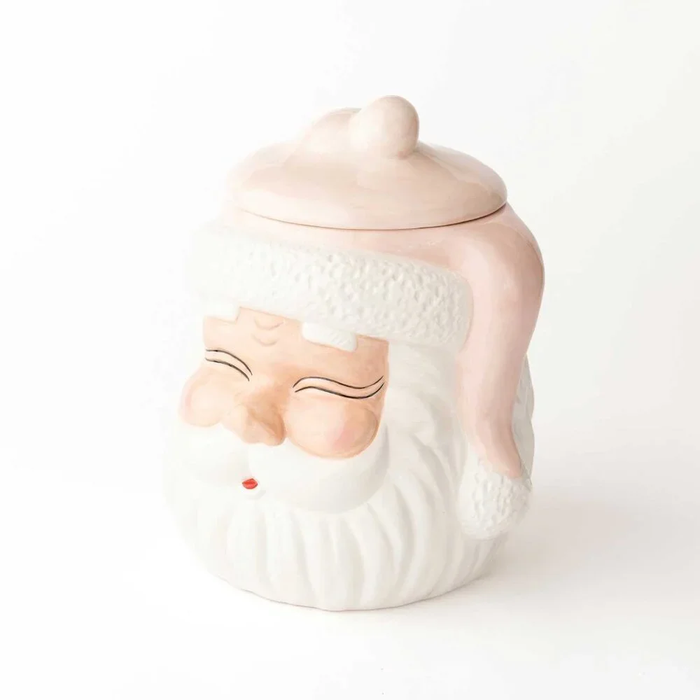 Pink Santa Cookie Jar